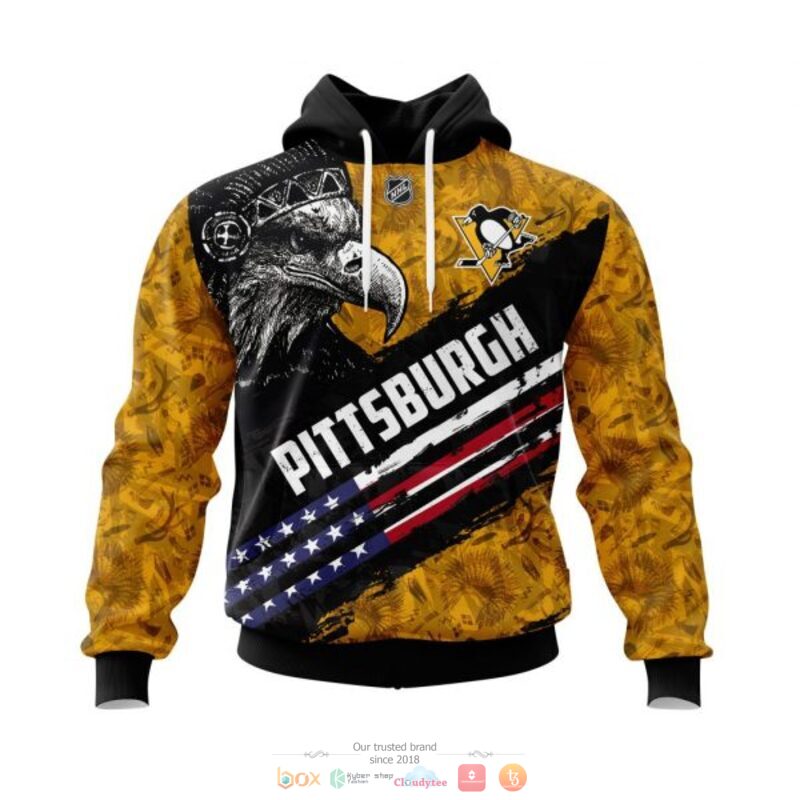 BEST Pittsburgh Penguins Eagle American flag all over print 3D shirt, hoodie 18