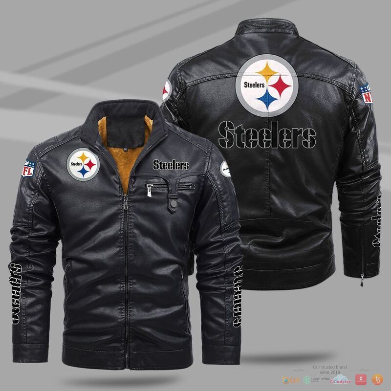 BEST Pittsburgh Steelers NFL Fleece Trend Leather jacket 9
