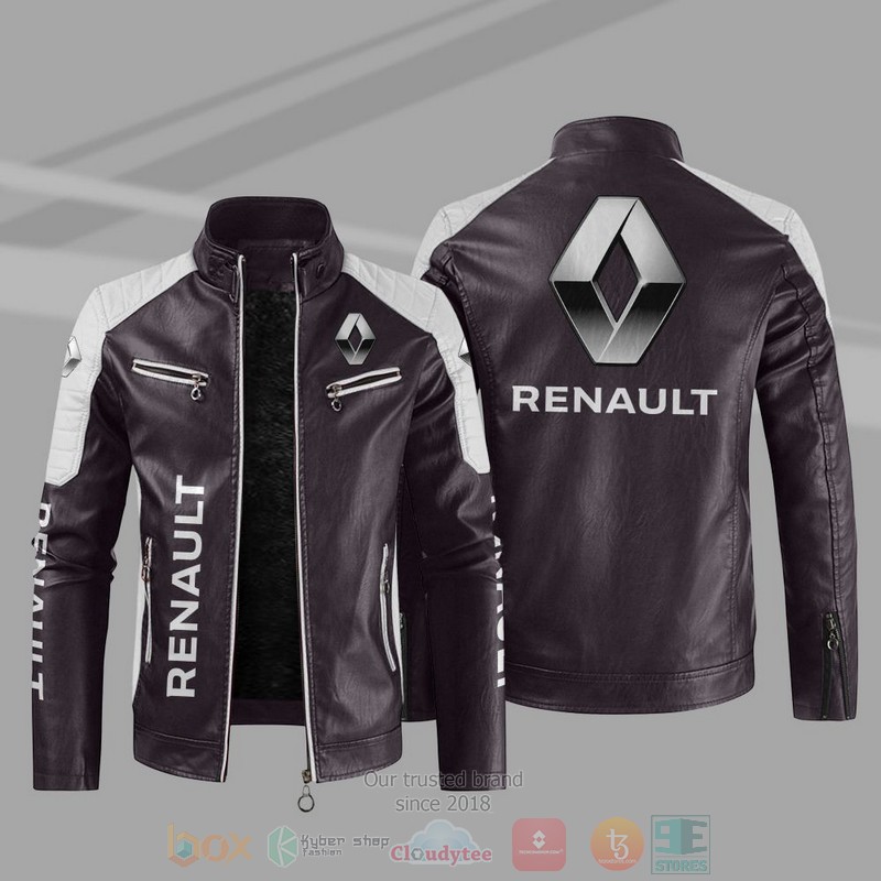 BEST Renault Block PU Leather Jacket 5 BEST Renault Block PU Leather Jacket - Image 5