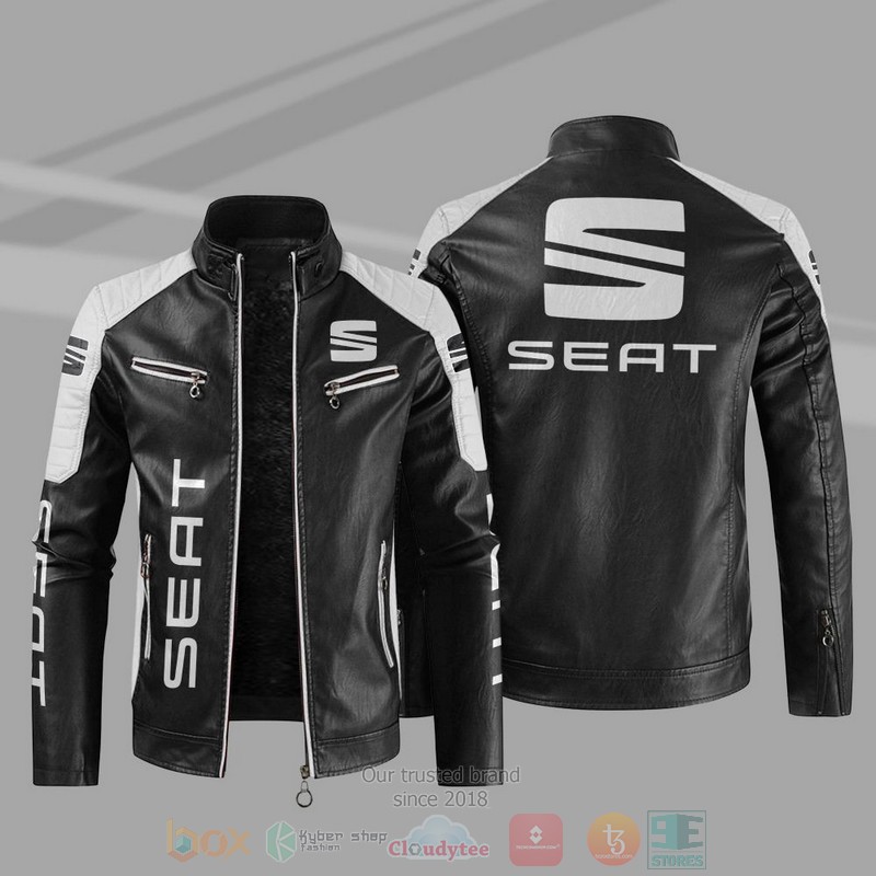 BEST Seat Block PU Leather Jacket 11