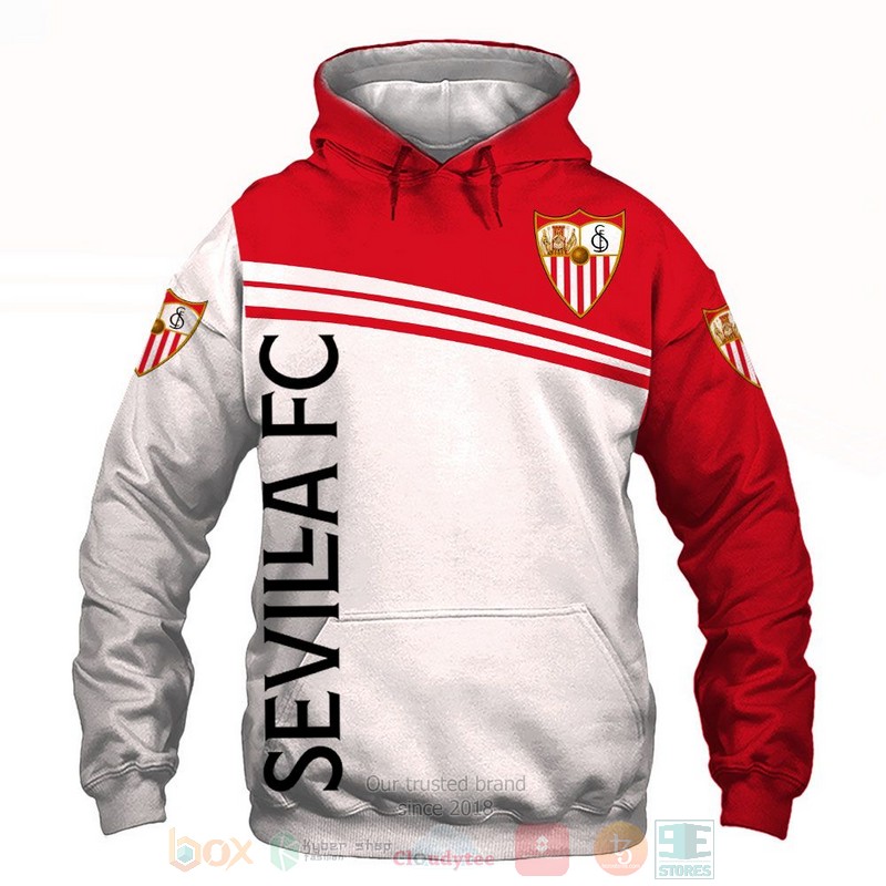 BEST Sevilla FC white red All Over Print 3D shirt, hoodie 64