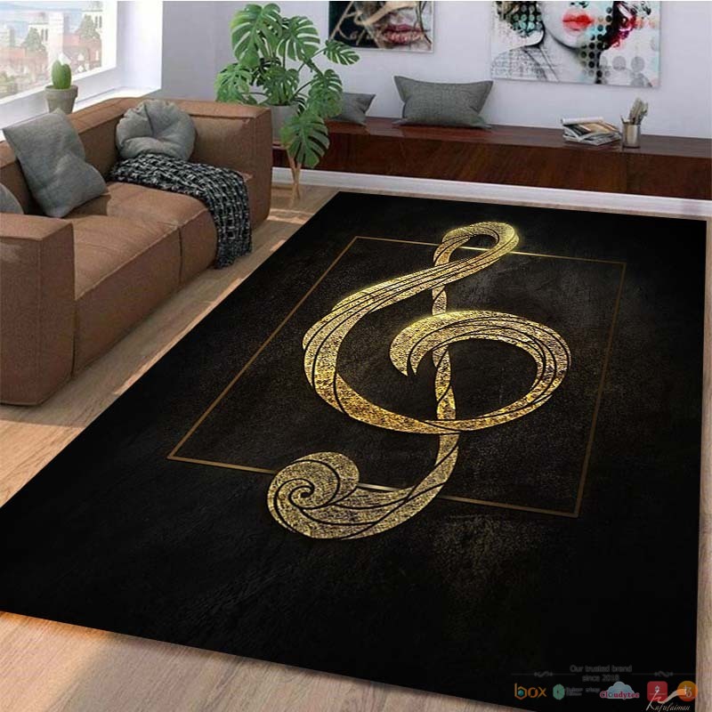 HOT Sol Clef Music Note Carpet Rug 3