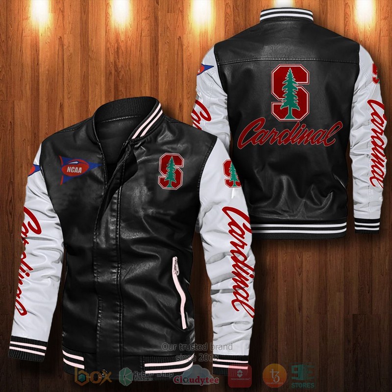 BEST Stanford Cardinal Bomber Leather Jacket 10