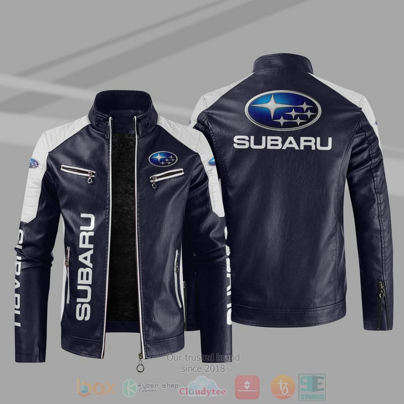 BEST Subaru Block PU Leather Jacket 3 BEST Subaru Block PU Leather Jacket - Image 3