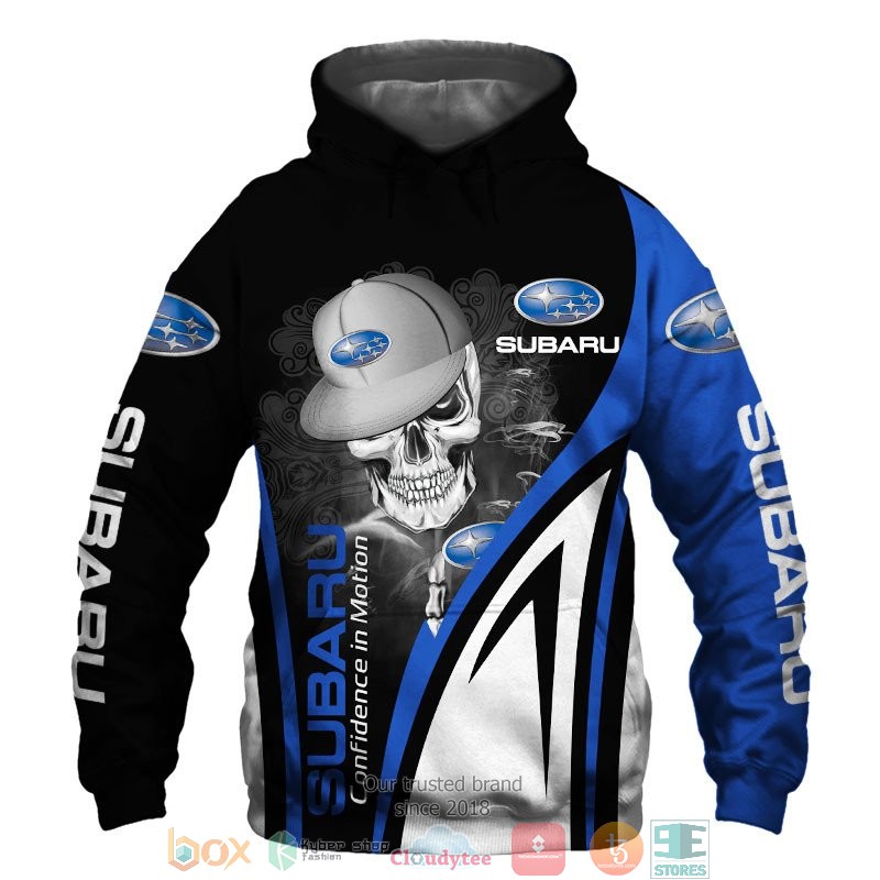 NEW Subaru Confidence in Motion Skull full printed shirt, hoodie 1