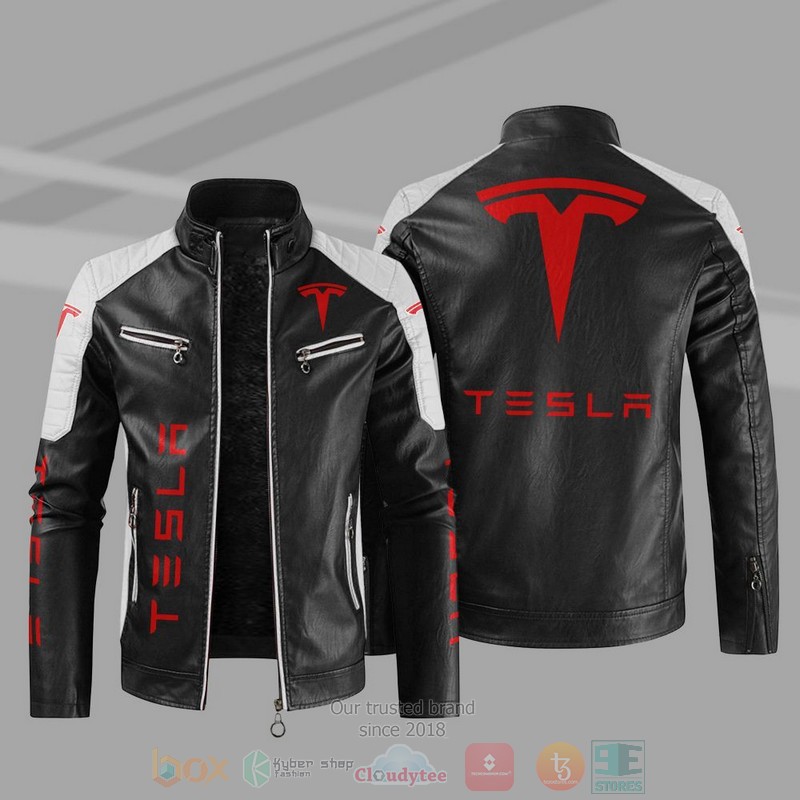 BEST Tesla Block PU Leather Jacket 11