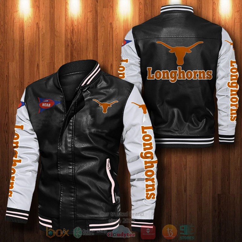 BEST Texas Longhorns Bomber Leather Jacket 13