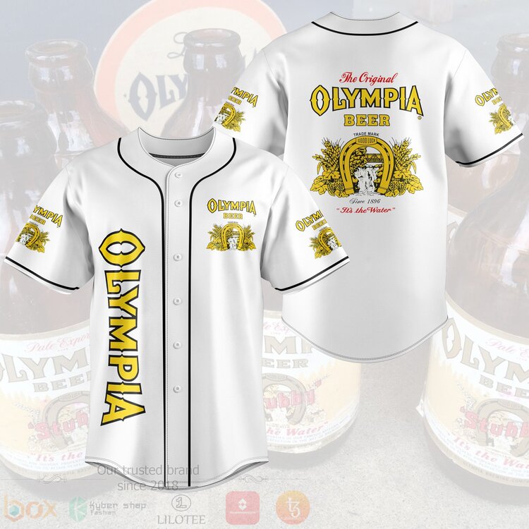 TOP The Original Olympia Brewing Company AOP Baseball Jersey 2