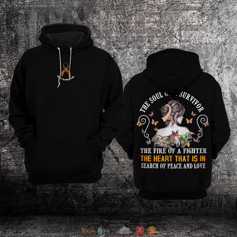 BEST The soul of a survivor Multiple Sclerosis Awareness all over print 3D hoodie 3