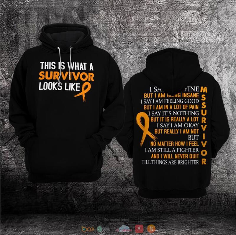 BEST This is what a survivor looks like Multiple Sclerosis Awareness all over print 3D hoodie 2