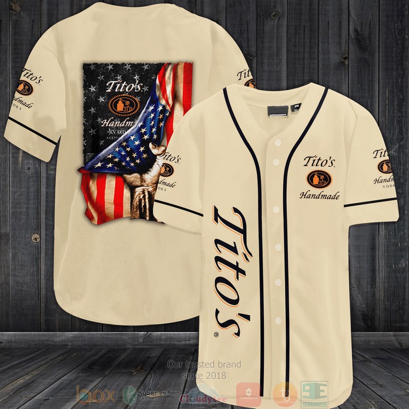BEST Tito's handmade United States Flag Baseball shirt 3