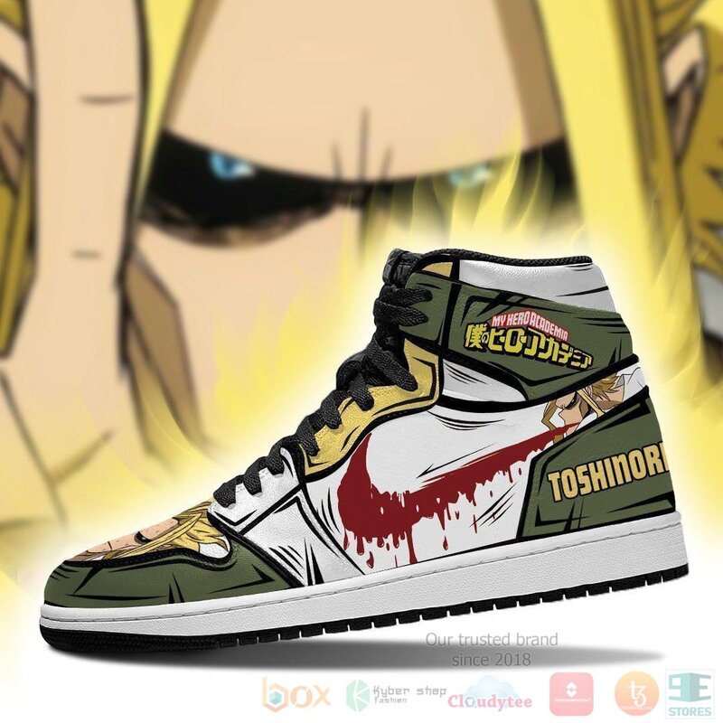 TOP Toshinori Yagi Custom My Hero Academia Anime Air Jordan High - Image 3