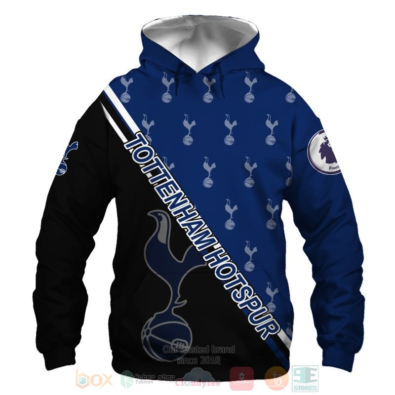 BEST Tottenham Hotspur logo black blue All Over Print 3D shirt, hoodie 48