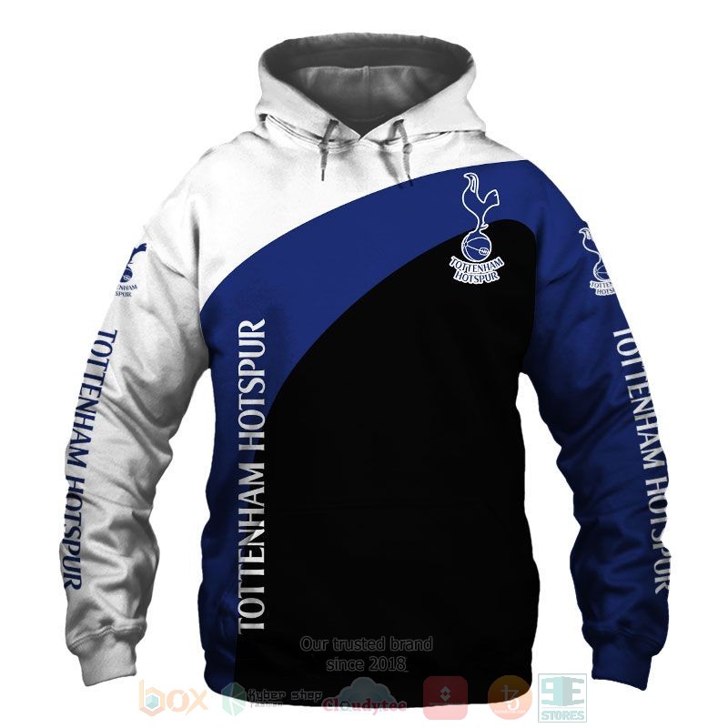 BEST Tottenham Hotspur white blue black All Over Print 3D shirt, hoodie 48