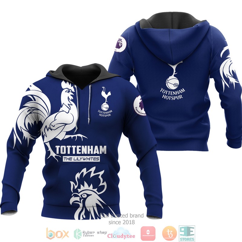 NEW Tottenham The Lilywhites full printed shirt, hoodie 46