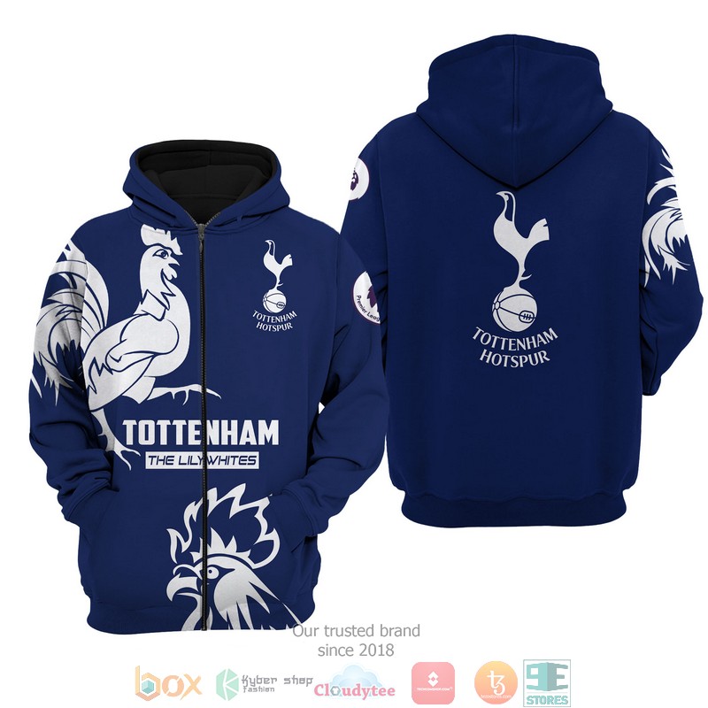 NEW Tottenham The Lilywhites full printed shirt, hoodie 23
