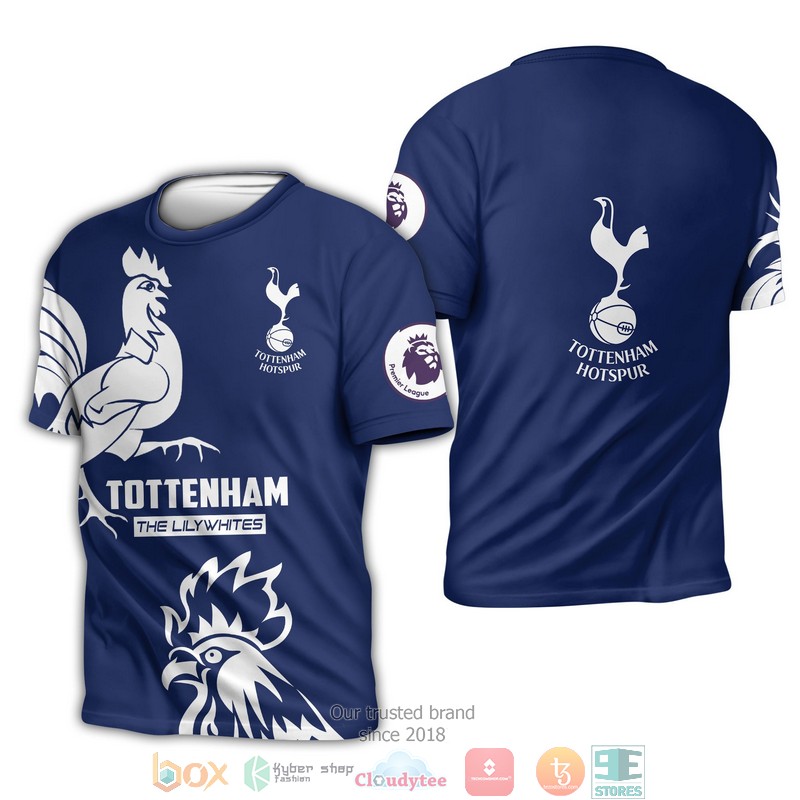 NEW Tottenham The Lilywhites full printed shirt, hoodie 20
