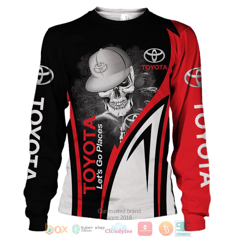 NEW Toyota Let's go places Skull full printed shirt, hoodie 4