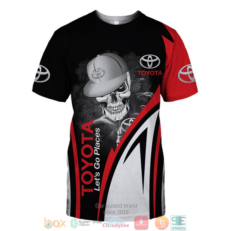 NEW Toyota Let's go places Skull full printed shirt, hoodie 10