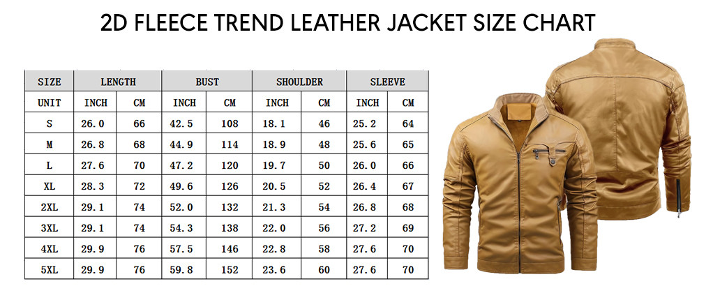 TOP Chevrolet Fleece 2D Leather Pu Jacket 13