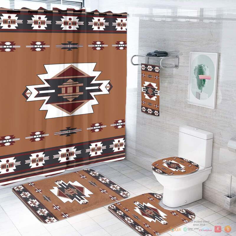 NEW United Tribes Native American Shower Curtain Set 3