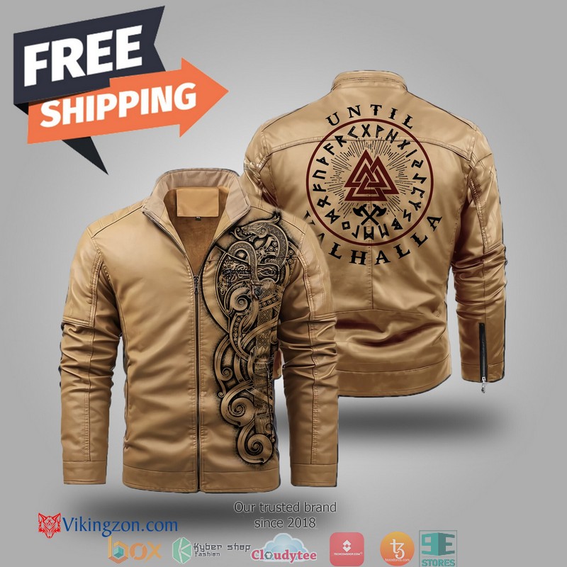 NEW Jomungar Until Valhalla Fleece Trend Leather Jacket 5