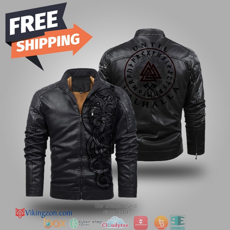 Alternative view of NEW Jomungar Until Valhalla Fleece Trend Leather Jacket