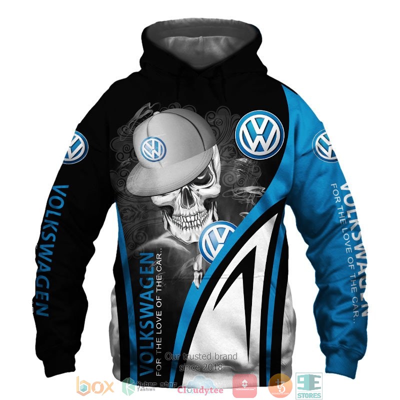 NEW Volkswagen For the love of the car Skull full printed shirt, hoodie 1