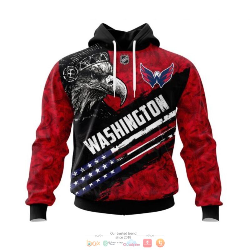 BEST Washington Capitals Eagle American flag all over print 3D shirt, hoodie 19