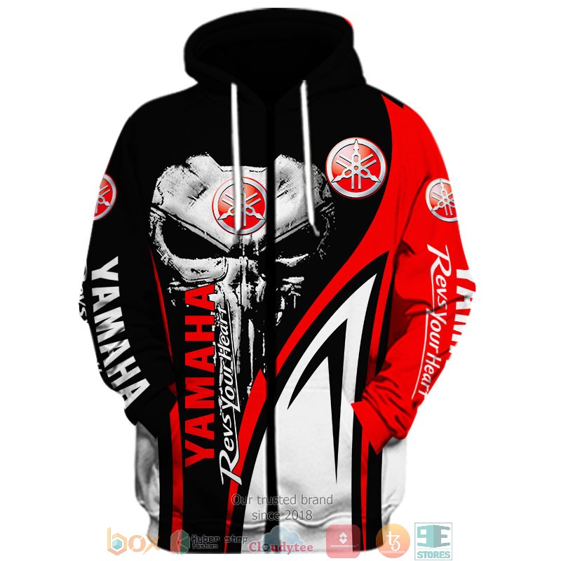 NEW Yamaha Revs Your heart Skull full printed shirt, hoodie 3