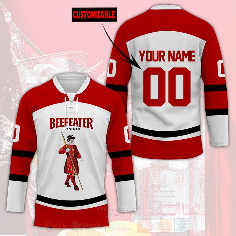 TOP Beefeater Gin Personalized Hockey Jersey T-Shirt 3