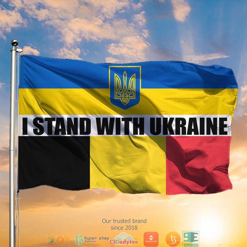 HOT Belgium I Stand With Ukraine support flag 10