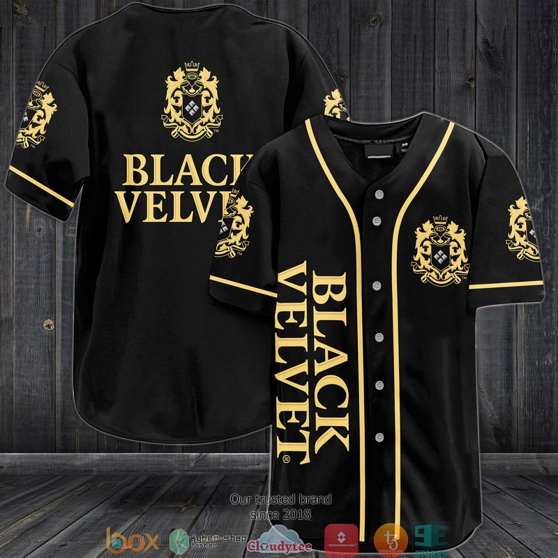 Black Velvet Jersey Baseball Shirt 5