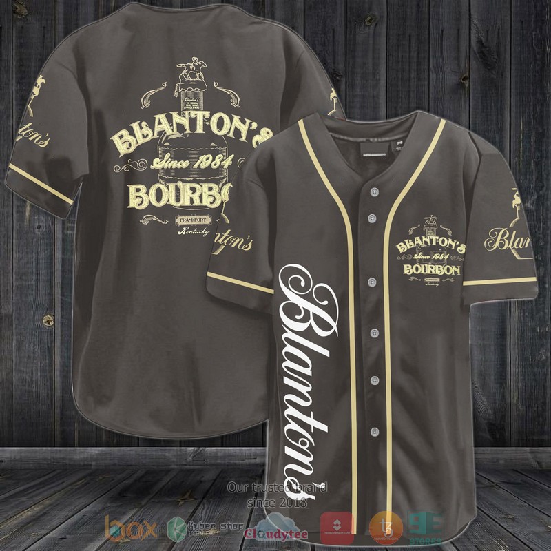 NEW Blanton's Bourbon dark grey Baseball shirt 3