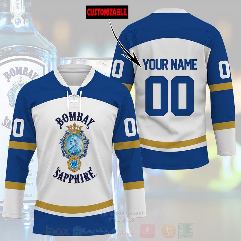TOP Bombay Sapphire Personalized Hockey Jersey T-Shirt 4
