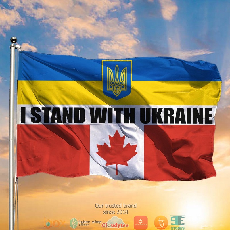 HOT Canada I Stand With Ukraine support flag 8
