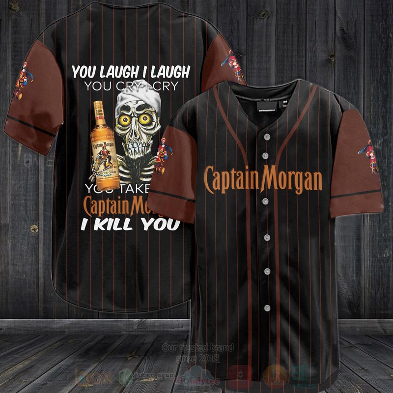TOP Captain Morgan You Laugh I Laugh You Cry I Cry AOP Baseball Jersey Shirt 2