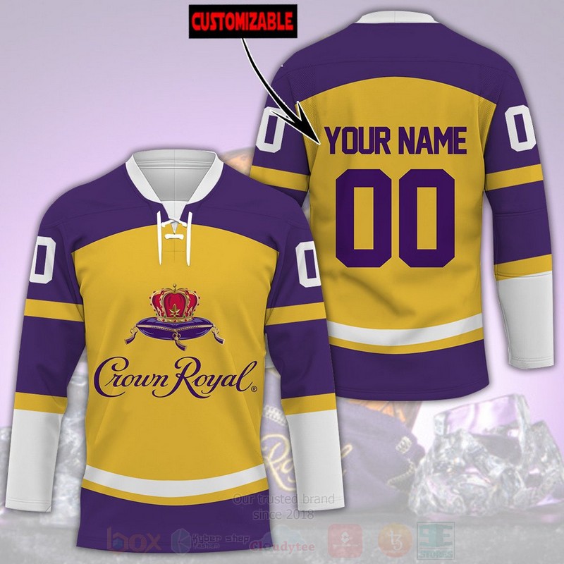 TOP Crown Royal Personalized Hockey Jersey T-Shirt 6