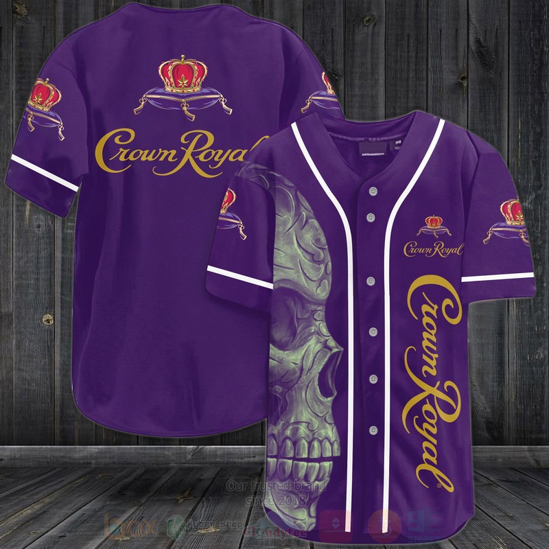 TOP Crown Royal Skull AOP Baseball Jersey Shirt 2