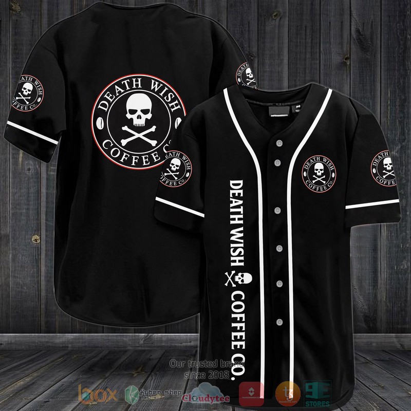 NEW Death Wish Coffee Co black Baseball shirt 3