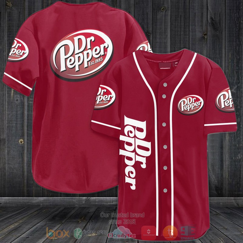 NEW Dr Pepper Est 1885 red Baseball shirt 3
