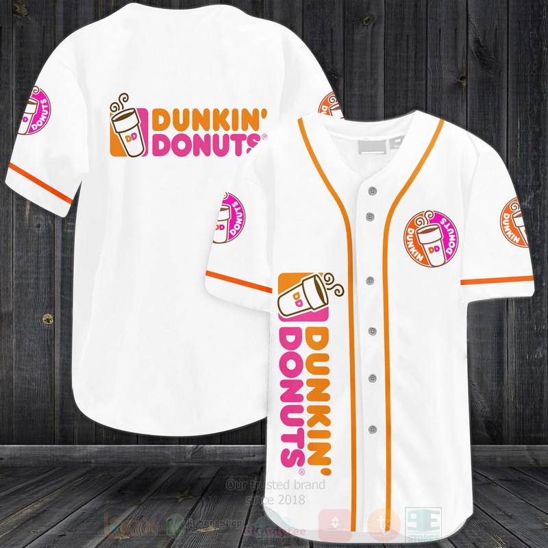 TOP Dunkin Donuts AOP Baseball Jersey Shirt 2