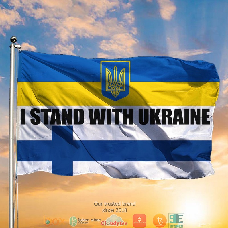 HOT Finland I Stand With Ukraine support flag 11
