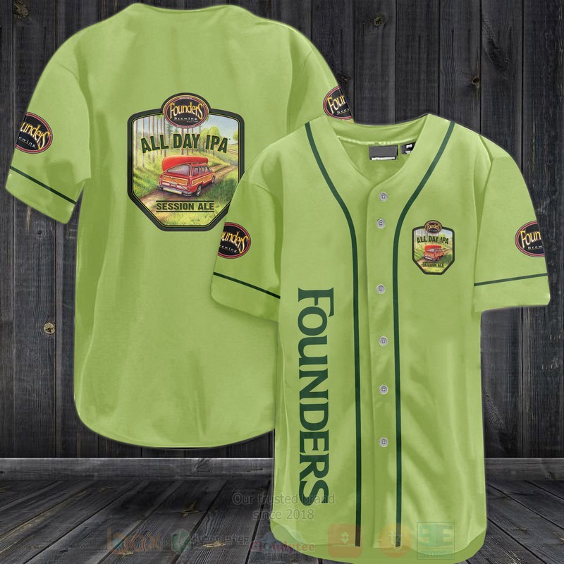 TOP Founders Brewing All Day Ipa Session Ale AOP Baseball Jersey Shirt 2