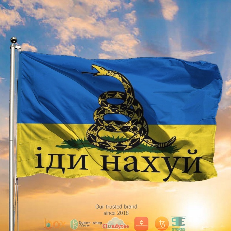 HOT Gadsden Ukraine Snake Don't Tread On Me Pray For Ukraine support flag 3