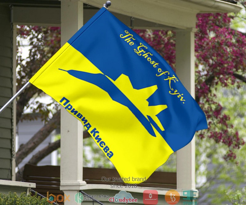 HOT Ghost Of Kyiv Ukrainian support flag 3 HOT Ghost Of Kyiv Ukrainian support flag - Image 3