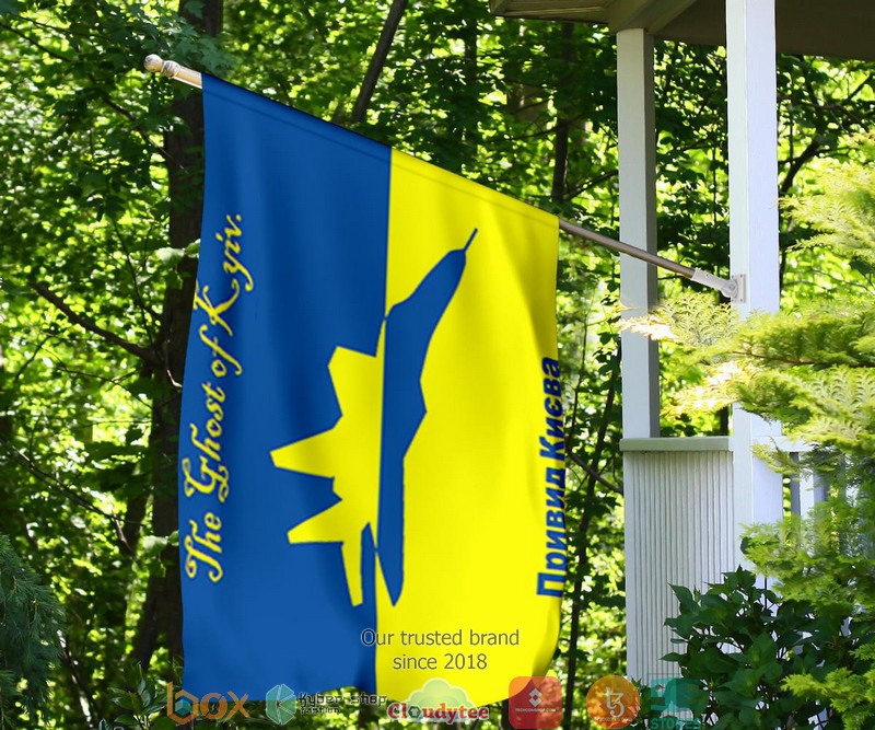 HOT Ghost Of Kyiv Ukrainian support flag 4 HOT Ghost Of Kyiv Ukrainian support flag - Image 4