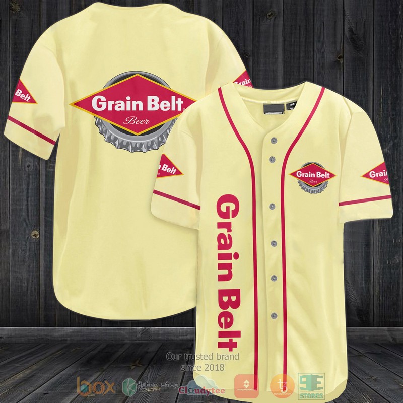 NEW Grain Belt Beer Yellow Baseball shirt 2