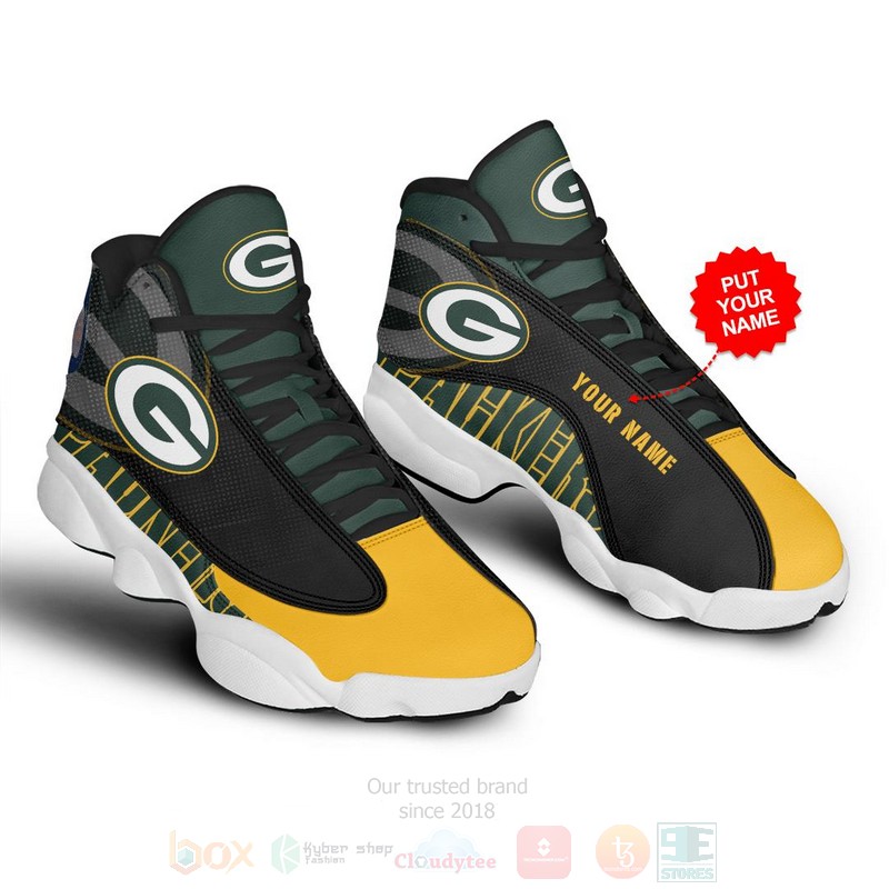 TOP Green Bay Packers NFL Custom Name Jordan 13 Retro 2
