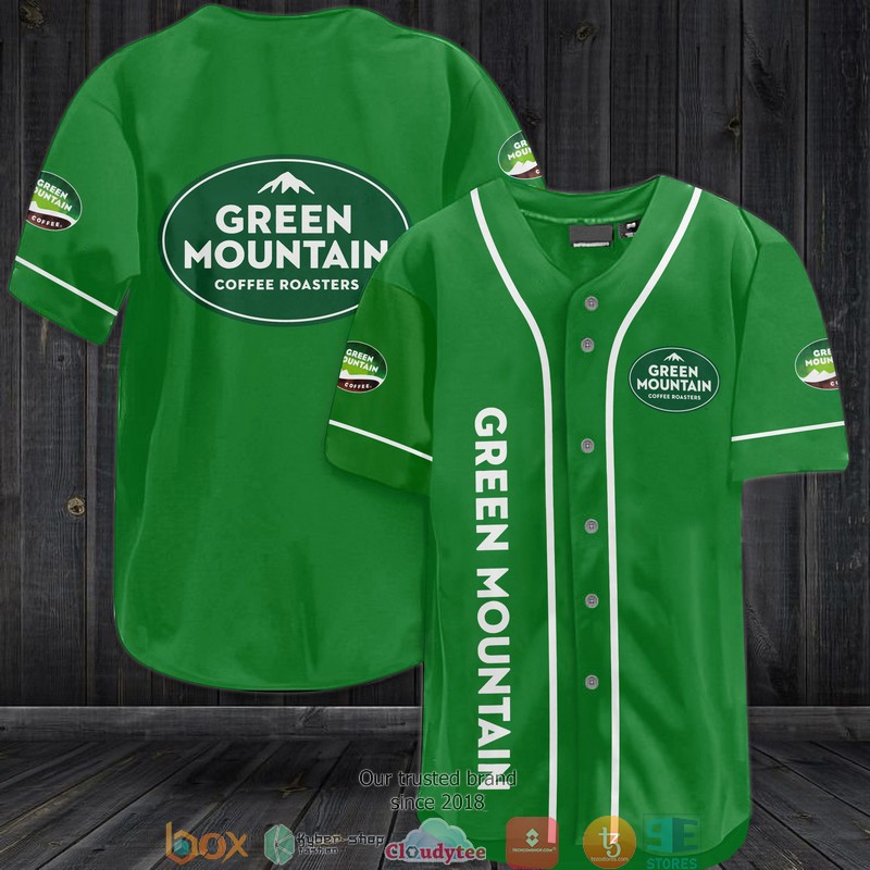 Green Mountain Coffee Jersey Baseball Shirt 4